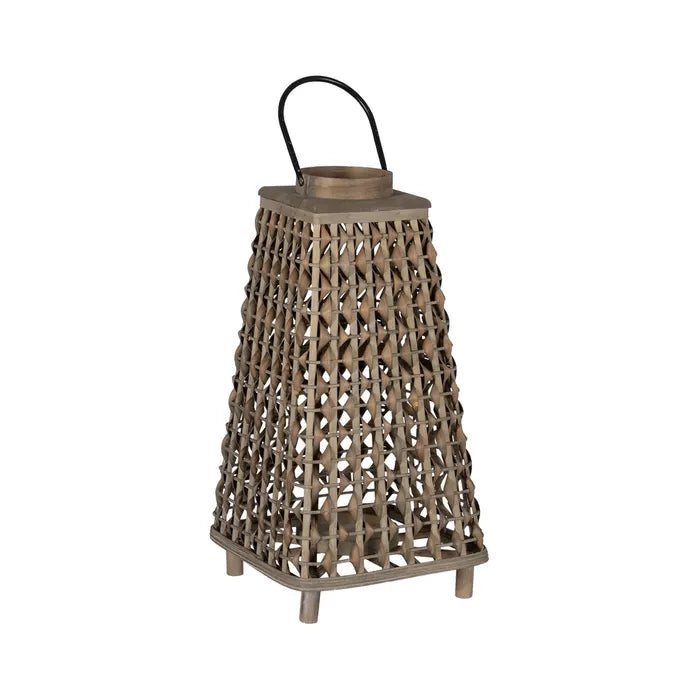 Suport lumânare VIRAS H56 CM din bambus, gri, 30 x 30 x 56 cm