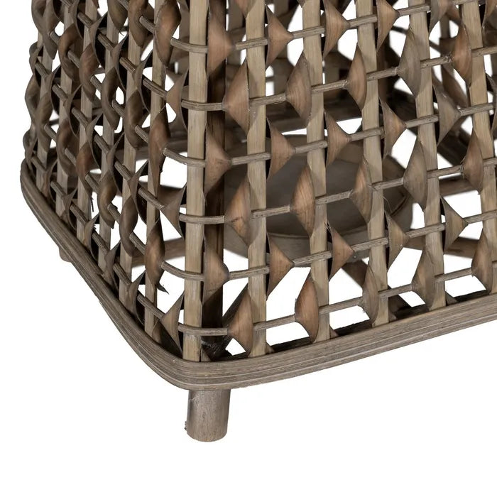 Suport lumânare VIRAS H56 CM din bambus, gri, 30 x 30 x 56 cm
