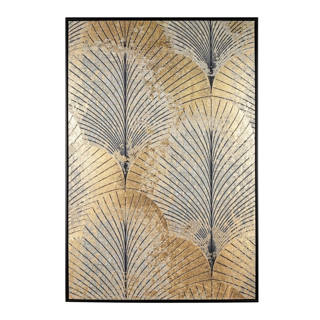 Tablou BOLD 25583 din ulei pe pânză cu folie aurie, MDF, 82 x 122 cm