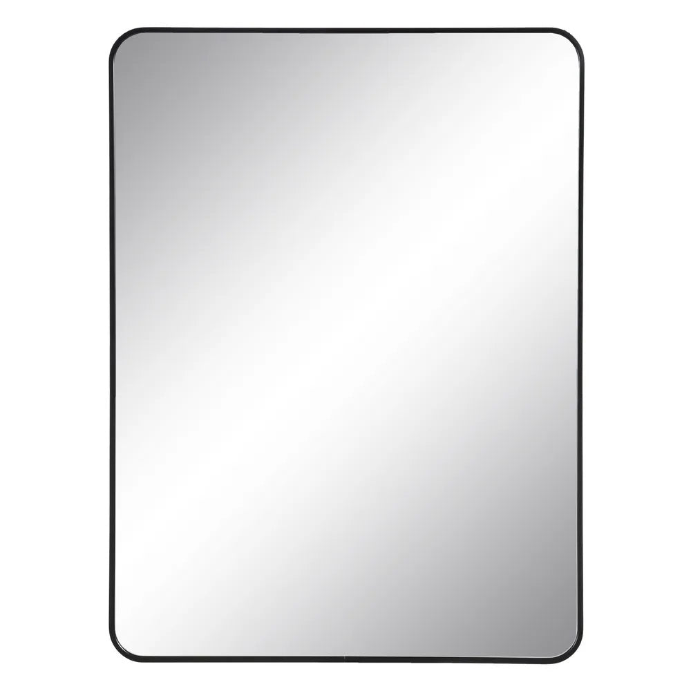 Oglindă ZINDEVA BLACK cu ramă neagră din aluminiu, 76 x 101 cm