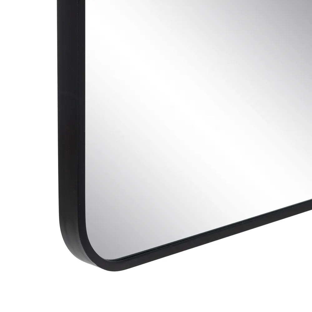 Oglindă ZINDEVA BLACK cu ramă neagră din aluminiu, 76 x 101 cm
